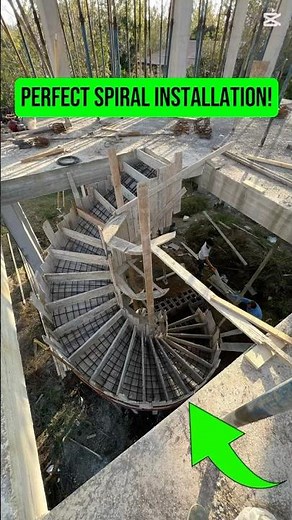 Time-Lapse: Installing a Helical Spiral Staircase | Perfect Geometry & Step Alignment