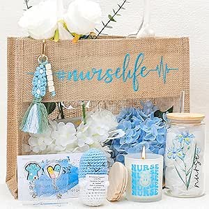 Nurse Gifts for Women,Christmas Gifts for Nurses,Nurses Practitioner Gift for Women,Nursing Student Gift with Glass Tumbler Tote Bag