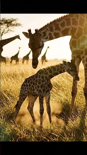 Baby Giraffe Takes Its First Steps 🦒✨ | Emotional Wildlife Moment Caught in 4K