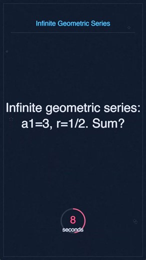 Daily Infinite Geometric Series drill — keep those skills sharp 🔪