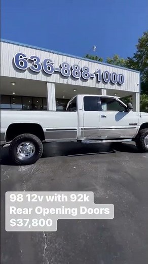 1998 Dodge Ram 2500, 12 Valve Cummins, Extended Cab, Long Bed, Laramie, with rear opening doors.