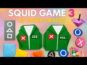 Squid Game 3 Paper Crafts 🦑 | Top 10 Easy DIY Projects!"