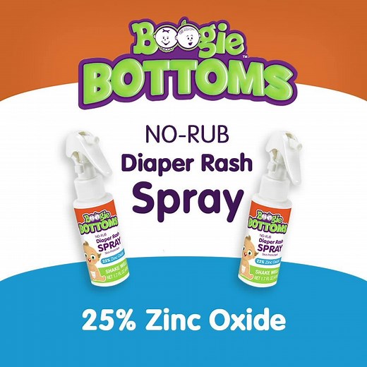 A revolutionary spray-on diaper rash cream designed to help treat and prevent diaper rash - without all the mess! | Boogie Wipes