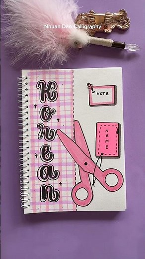 Easy Front Page Idea: Korean #frontpage #nhuandaocalligraphy #shorts