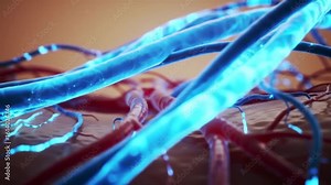 Visualizing Human Anatomy: A Detailed Look at Veins and Blood Vessels on the Skin Stock Video