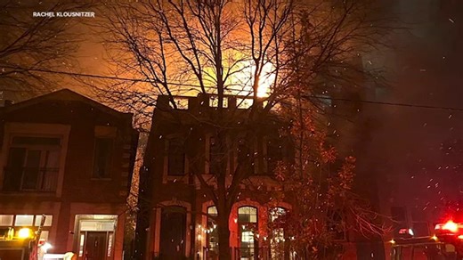 2 buildings damaged by large apartment fire in Roscoe Village, Chicago fire officials say