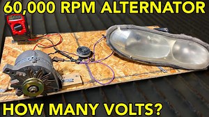 How much voltage can alternators generate? Using a 60k PSI waterjet