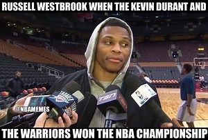 ‪Russell Westbrook right now like... #Thunder Nation #Warriors Nation | NBA Memes