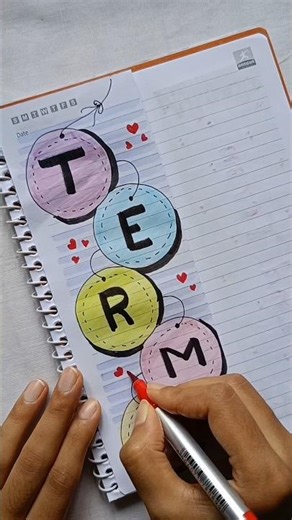 Easy front page design ideas for notebook ☘️#frontpage #coverpage