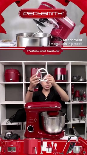 [BEST SELLING] Easycooking Series PS5500II Multifunction Stand Mixer with 5.5L Bowl 3 Whisks and 10-Speed Settings 1500W Motor Transparent Splash Guard