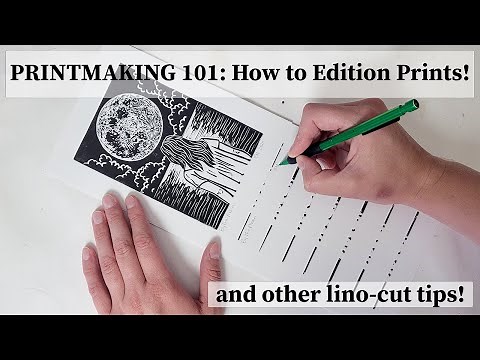 Lino-Cut Printmaking - How To Edition Your Prints - Carving and Printing a New Series of Lino-Cuts