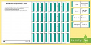 Metaphor and Simile Loop Cards