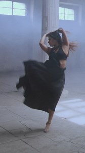 Ballerina in black skirt performing a dance - Free Stock Video