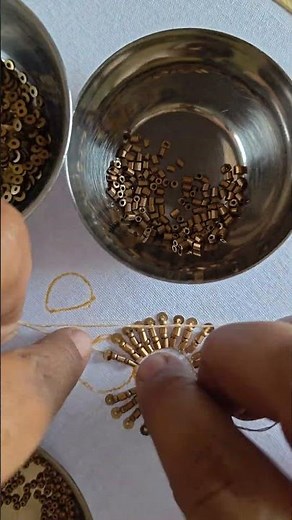 Easy Bead Flower Embroidery Design for Beginners ✨