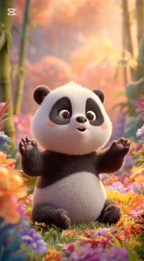 pyara Panda aur titliyan"(YT KIDS AI)" 🌹🐼