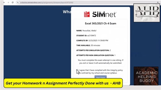 Excel 365/2021 Ch 4 Exam | SIMnet Excel 365/2021 Ch 4 Exam | Excel Chapter 4 Exam | SIMnet | Office In Practice | Excel In Practice | Excel Ch 4 Exam | SIMnet Exam Struggling with Excel 365/2021 Ch 4 Exam? Need Excel Chapter 4 Exam help? Searching for Excel Ch 4 Exam answers? Looking for SIMnet or Office In Practice solutions? This complete SIMnet tutorial shows you exactly how to complete Excel 365/2021 Ch 4 Exam - perfect for Mac and PC! 🎯 excel 365/2021 ch 4 exam excel chapter 4 exam simnet