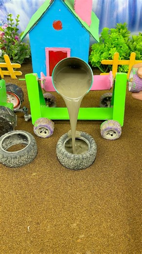 😱 Mini Tractor Making Strong Cement Pillar | Amazing Construction Machine #shorts #youtubeshorts