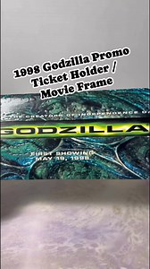 Size Does Matter! 1998 Godzilla Promo Ticket Holder / Movie Frame #godzilla #retrovibes #backintheday #90snostalgia #90smovies #blastfromthepast | CPJ Collectibles