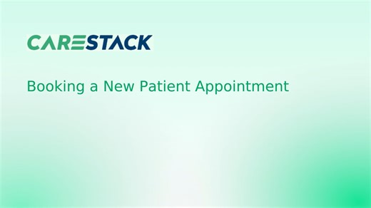 Booking a New Patient Appointment