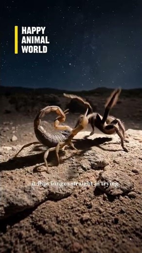 Scorpion vs Tarantula One Sting Ends It? #animalbattle #scorpion #tarantula #wildlife #whoWins