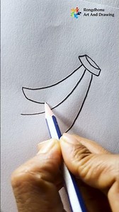 Drawing a Banana Stick in an Easy Way #rongdhonuartanddrawing #banana