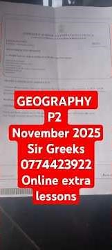 ZIMSEC N2025 Geography paper 1