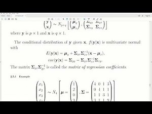 amv27 - Distribution for Sum of Random Vectors. Conditional Distribution is Multivariate Normal.
