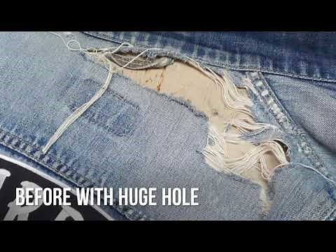 DENIM JACKET REPAIR PROCESS Before & After Video By The Denim Doctor