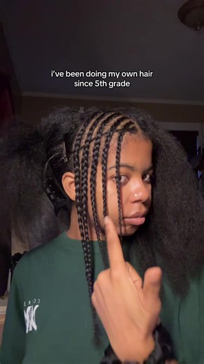 an instagram stylist will never have me messed up #blackgirltiktok #naturalhair #freestylecornrows