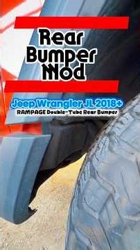 Rampage Steel Tubular Rear Bumper Jeep Wrangler JL Easy Mod ParkSense Remove Stock #jeep #cool #mods