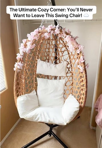You Found the Best Seat in the House! Hanging Chair Tour! #hangingchair #swingchair #furniture #chair #tiktokshop
