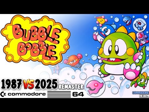 Bubble Bobble - Commodore 64 1987 VS Commodore 64 2025 #c64 #commodore64 #bubblebobble