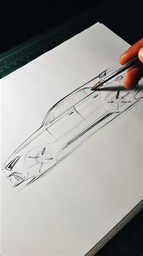 Sketch – Mercedes-AMG A 45 S ✍️🏻#sketch #cardrawing #mercedesamg #art #drawing