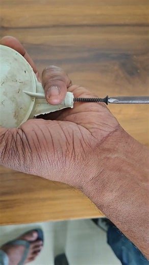 SIMPLE TRICK TO REMOVE BROKEN PVC THREAD FROM A SMALL HOLED OBJECTS USING A SCREW #shortsfeed
