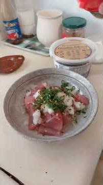2026-3-3 Dinner マグロのポキ、揚げ出し豆腐、アバカドサラダ