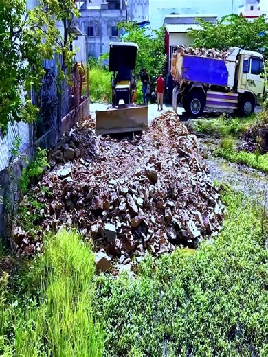 Komatsu Dozer Prepares Foundation for New Home