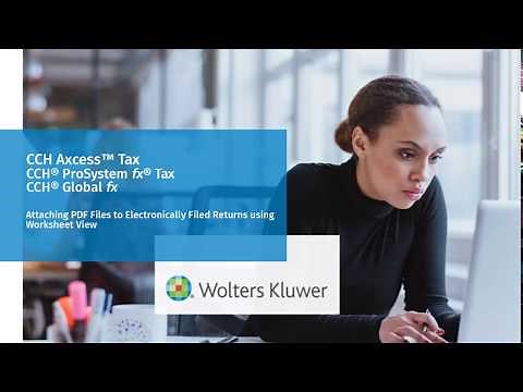 CCH® Axcess™/ ProSystem fx®: Attaching a PDF to an Electronically Filed Return