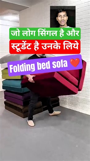Single Folding Bed Sofa Design for Small Bedroom Space #shorts #foldingbed #sofabed