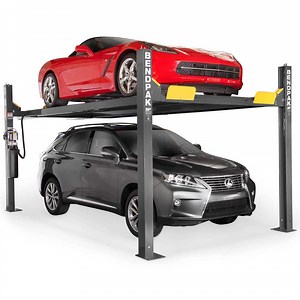 Check The Home Depot's Q&A Before Buying: BENDPAK HD-9XW Extra-Tall 4 Post Car Lift Type 9000 lb. Capacity - Versatile Freestanding Lift, 110V Power Unit