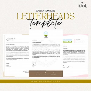 Company Letterhead Template, Customizable Business Letter Template, Professional Letterhead Canva Template Bundle - Etsy
