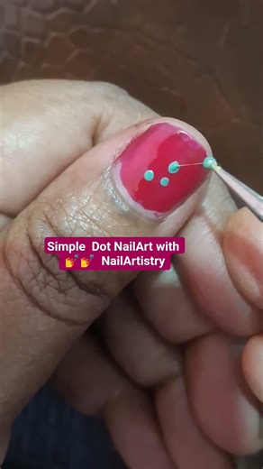 Simple Dot NailArt with NailArtistry Using Only Two Colurs
