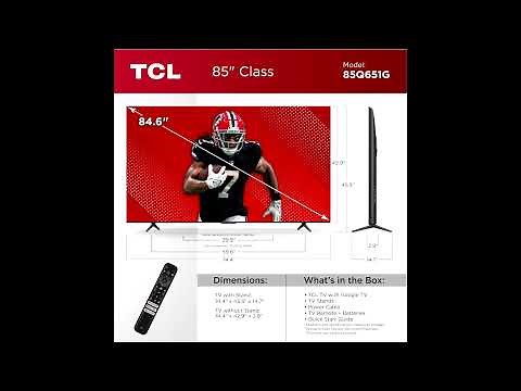 TCL 85Q651G 85-Inch Q65 QLED 4K UHD Smart TV Review | Best 4K TV 2024