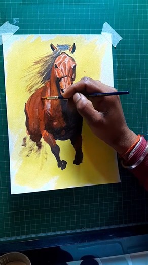 Horse Painting Transformation 🎨 | Realistic Horse Art | #shorts #painting