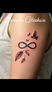 84K views · 1.2K reactions | Infinity ♾️+feather 襁 and bird tattoo design ideas #goviralreels #tattooideas #trendingreelsvideo | Chinedu Obiekwe | Facebook