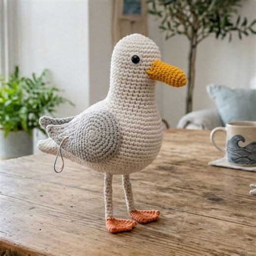 Realistic Seagull Amigurumi Crochet Pattern : Detailed Bird Plush (PDF Download) - Etsy