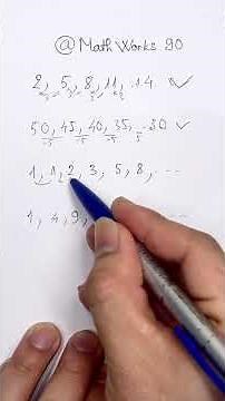 A sequence of numbers with a simple pattern #maths #educativa #math #mathematics #mathstricks