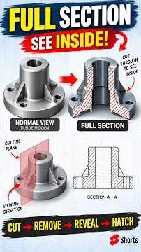 What Is a Full Section View? 🤯 | Engineering Drawing Explained