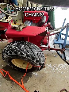 DIY HOMEMADE TIRE CHAINS? #tractor #snow #winter #custom #chain #homemade #fabrication #diy #plowing