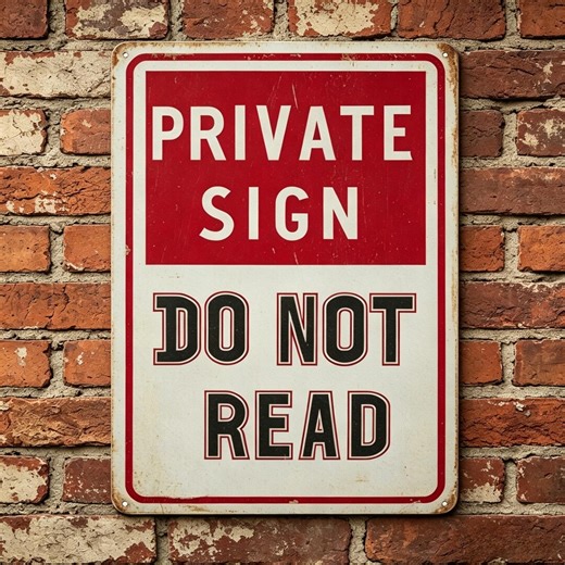 Funny Private Sign Do Not Read Tin Sign – 8x12 Inch Vintage Metal Wall Decor for Bedroom, Office, Man Cave, Dorm, Bar - Etsy