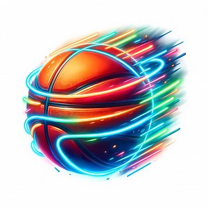 Neon Glow Basketball Clipart | Sports Art Printable (digital Download) Set of 11 Jpgs - Etsy